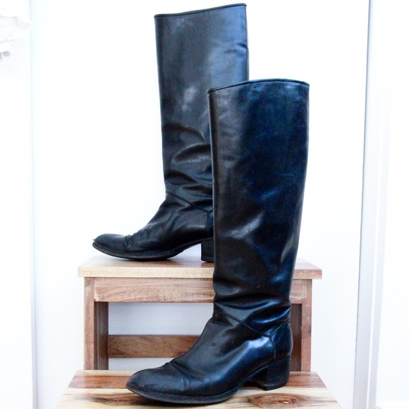 Vintage Shoes - Vintage 1980’s Italian Leather Equestrian Boots